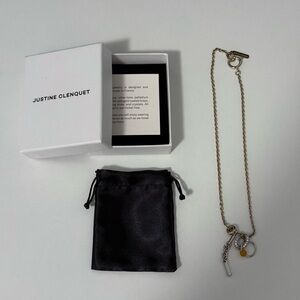 NEW Justine Clenquet Liz Necklace Gold Palladium Plated Handmade France